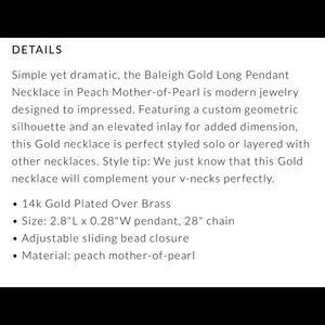 Kendra Scott Jewelry - NEW KENDRA SCOTT BALEIGH STATEMENT NECKLACE Kendra Scott Jewelry - NEW KENDRA SCOTT BALEIGH STATEMENT NECKLACE